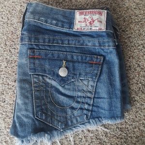 Womens True Religion Joey Cutoff Shorts size 29